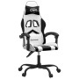 Silla gaming giratoria cuero sintético blanco y negro en Sillas gaming | Comprar online en Foru.es