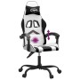 Silla gaming giratoria cuero sintético blanco y negro en Sillas gaming | Comprar online en Foru.es