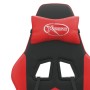Silla gaming giratoria y reposapiés cuero sintético negro rojo en Sillas gaming | Comprar online en Foru.es