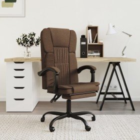 Silla de oficina reclinable de tela marrón en Sillas de oficina | Comprar online en Foru.es