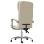 Silla de oficina reclinable cuero sintético crema en Sillas de oficina | Comprar online en Foru.es