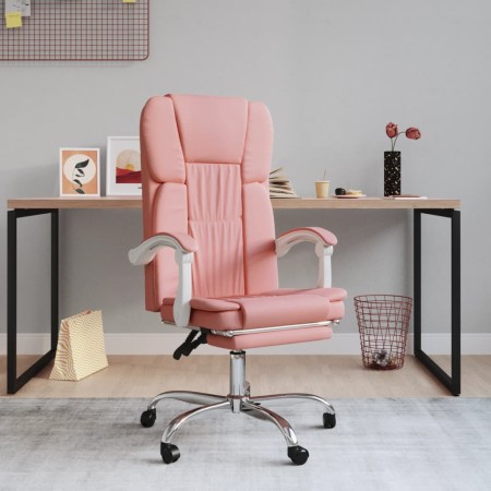 Silla de oficina reclinable cuero sintético rosa en Sillas de oficina | Comprar online en Foru.es