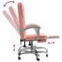 Silla de oficina reclinable cuero sintético rosa en Sillas de oficina | Comprar online en Foru.es