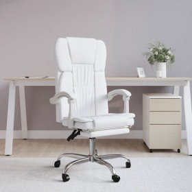 Silla de oficina reclinable cuero sintético blanco en Sillas de oficina | Comprar online en Foru.es