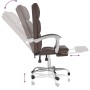 Silla de oficina reclinable cuero sintético marrón en Sillas de oficina | Comprar online en Foru.es