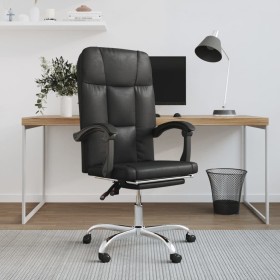 Silla de oficina reclinable cuero sintético negro en Sillas de oficina | Comprar online en Foru.es