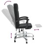 Silla de oficina reclinable cuero sintético negro en Sillas de oficina | Comprar online en Foru.es