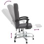 Silla de oficina reclinable cuero sintético gris en Sillas de oficina | Comprar online en Foru.es