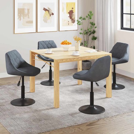 Sillas de comedor giratorias 4 unidades terciopelo gris oscuro en Sillas de comedor | Comprar online en Foru.es