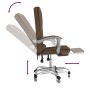 Silla de oficina reclinable con masaje de tela marrón en Sillas de oficina | Comprar online en Foru.es