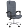 Silla de oficina reclinable con masaje terciopelo gris oscuro en Sillas de oficina | Comprar online en Foru.es