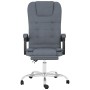 Silla de oficina reclinable con masaje terciopelo gris oscuro en Sillas de oficina | Comprar online en Foru.es