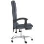 Silla de oficina reclinable con masaje terciopelo gris oscuro en Sillas de oficina | Comprar online en Foru.es