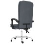 Silla de oficina reclinable con masaje terciopelo gris oscuro en Sillas de oficina | Comprar online en Foru.es
