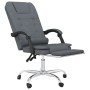 Silla de oficina reclinable con masaje terciopelo gris oscuro en Sillas de oficina | Comprar online en Foru.es