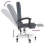 Silla de oficina reclinable con masaje terciopelo gris oscuro en Sillas de oficina | Comprar online en Foru.es