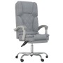 Silla de oficina reclinable con masaje de tela gris claro en Sillas de oficina | Comprar online en Foru.es