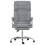 Silla de oficina reclinable con masaje de tela gris claro en Sillas de oficina | Comprar online en Foru.es