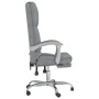 Silla de oficina reclinable con masaje de tela gris claro en Sillas de oficina | Comprar online en Foru.es