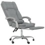 Silla de oficina reclinable con masaje de tela gris claro en Sillas de oficina | Comprar online en Foru.es