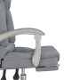 Silla de oficina reclinable con masaje de tela gris claro en Sillas de oficina | Comprar online en Foru.es