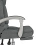 Silla de oficina reclinable con masaje de tela gris oscuro en Sillas de oficina | Comprar online en Foru.es