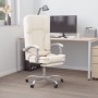 Silla de oficina reclinable masaje cuero sintético color crema en Sillas de oficina | Comprar online en Foru.es