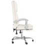 Silla de oficina reclinable masaje cuero sintético color crema en Sillas de oficina | Comprar online en Foru.es