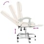 Silla de oficina reclinable masaje cuero sintético color crema en Sillas de oficina | Comprar online en Foru.es