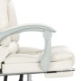 Silla de oficina reclinable masaje cuero sintético color crema en Sillas de oficina | Comprar online en Foru.es