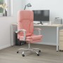 Silla de oficina reclinable masaje cuero sintético rosa en Sillas de oficina | Comprar online en Foru.es