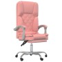 Silla de oficina reclinable masaje cuero sintético rosa en Sillas de oficina | Comprar online en Foru.es