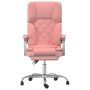 Silla de oficina reclinable masaje cuero sintético rosa en Sillas de oficina | Comprar online en Foru.es