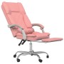 Silla de oficina reclinable masaje cuero sintético rosa en Sillas de oficina | Comprar online en Foru.es