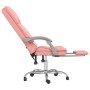 Silla de oficina reclinable masaje cuero sintético rosa en Sillas de oficina | Comprar online en Foru.es
