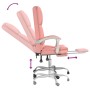 Silla de oficina reclinable masaje cuero sintético rosa en Sillas de oficina | Comprar online en Foru.es