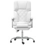 Silla de oficina reclinable masaje cuero sintético blanco en Sillas de oficina | Comprar online en Foru.es