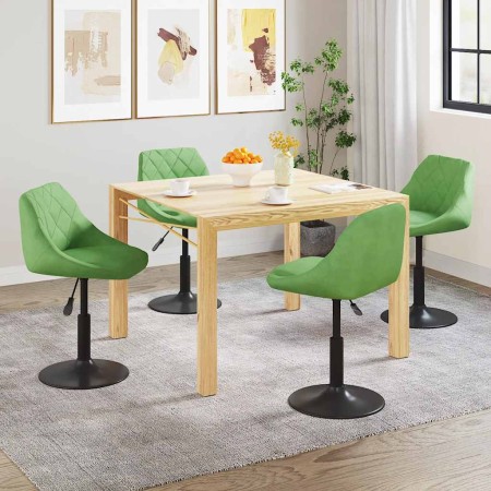 Sillas de comedor giratorias 4 unidades terciopelo verde claro en Sillas de comedor | Comprar online en Foru.es