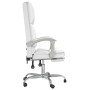 Silla de oficina reclinable masaje cuero sintético blanco en Sillas de oficina | Comprar online en Foru.es