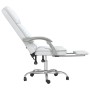 Silla de oficina reclinable masaje cuero sintético blanco en Sillas de oficina | Comprar online en Foru.es