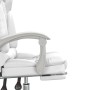 Silla de oficina reclinable masaje cuero sintético blanco en Sillas de oficina | Comprar online en Foru.es