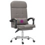 Silla de oficina reclinable con masaje tela gris taupé en Sillas de oficina | Comprar online en Foru.es