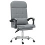 Silla de oficina reclinable con masaje de tela gris claro en Sillas de oficina | Comprar online en Foru.es