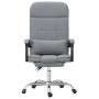 Silla de oficina reclinable con masaje de tela gris claro en Sillas de oficina | Comprar online en Foru.es