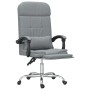 Silla de oficina reclinable con masaje de tela gris claro en Sillas de oficina | Comprar online en Foru.es