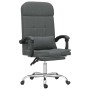 Silla de oficina reclinable con masaje de tela gris oscuro en Sillas de oficina | Comprar online en Foru.es