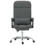 Silla de oficina reclinable con masaje de tela gris oscuro en Sillas de oficina | Comprar online en Foru.es