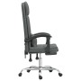 Silla de oficina reclinable con masaje de tela gris oscuro en Sillas de oficina | Comprar online en Foru.es