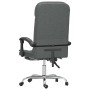 Silla de oficina reclinable con masaje de tela gris oscuro en Sillas de oficina | Comprar online en Foru.es