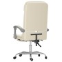 Silla de oficina reclinable masaje cuero sintético color crema en Sillas de oficina | Comprar online en Foru.es